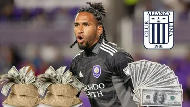 Pedro Gallese defendiendo la camiseta del Orlando City de la MLS de los Estados Unidos