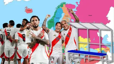 Peña, Lapadula, Guerrero y otros jugadores de la Bicolor celebrando