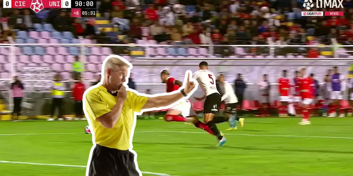 Penal de Matías Di Benedetto sobre Carlos Garcés (Foto: Captura)