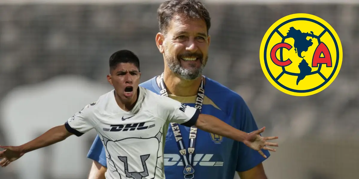 Piero Quispe celebrando y Gustavo Lema feliz