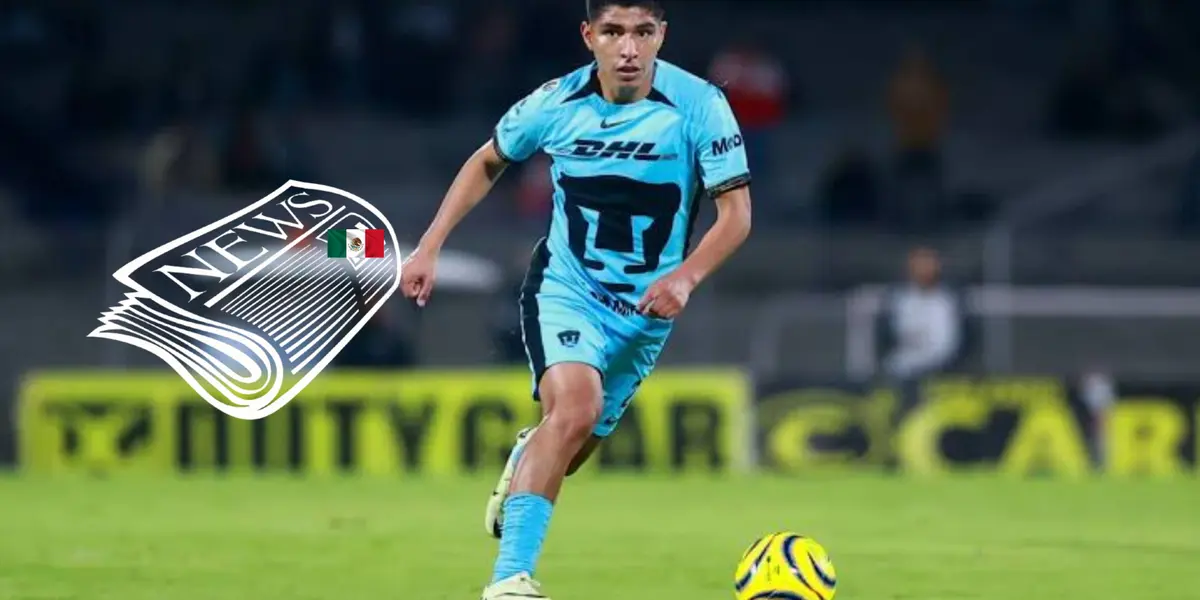 Piero Quispe con la camiseta de Pumas de la UNAM. FOTO: 'X'