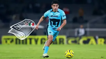 Piero Quispe con la camiseta de Pumas de la UNAM. FOTO: 'X' 