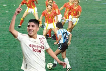 Piero Quispe deslumbró ante Mannucci y foto es comparada con la de Maradona en el Mundial 86. 