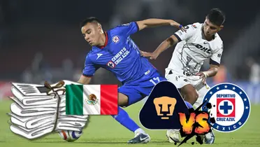 Piero Quispe disputando una jugada en el duelo entre Pumas vs Cruz Azul