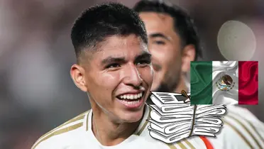 Piero Quispe en la celebración del tercer gol de la Bicolor frente a República Dominicana