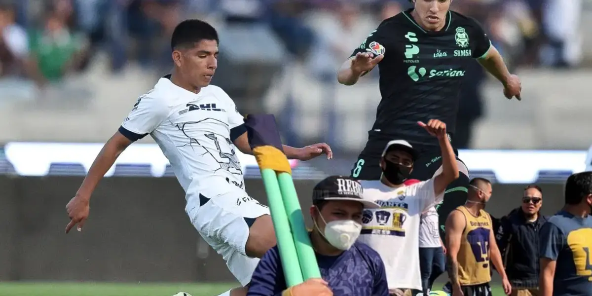 Piero Quispe en un gran momento con el Pumas