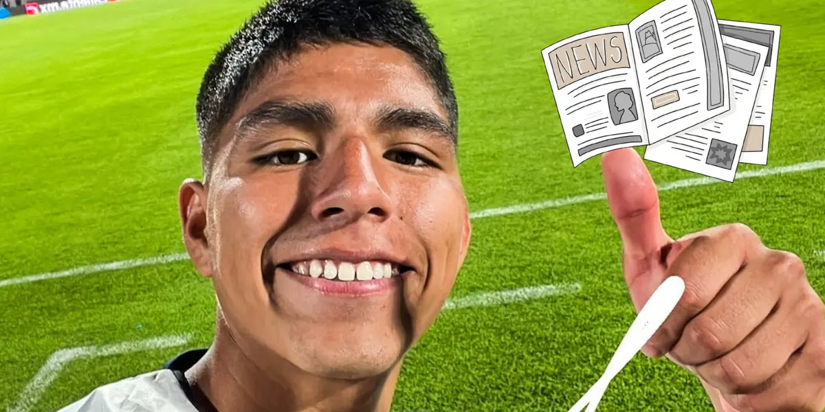Piero Quispe feliz por su primer gol en México