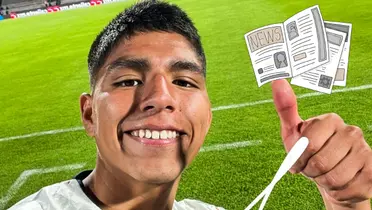 Piero Quispe feliz por su primer gol en México