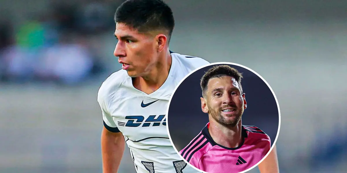 Piero Quispe - Lionel Messi (Foto: Andina)