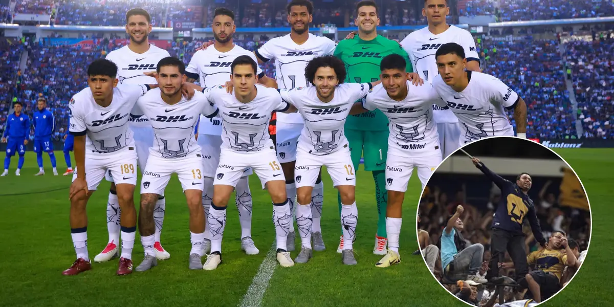 Piero Quispe posando junto a sus compañeros de Pumas (Foto: Pumas)