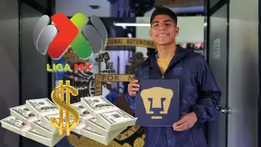 Piero Quispe vistiendo los colores de los Pumas de la UNAM