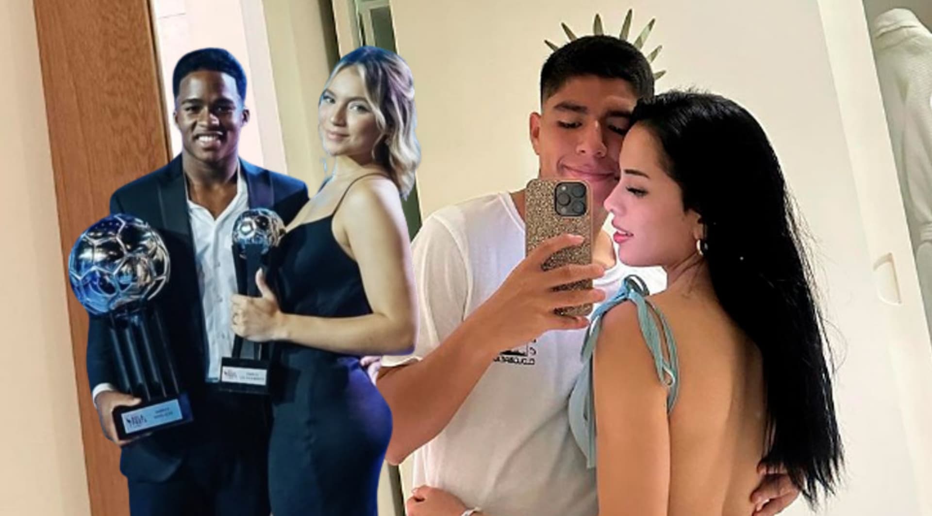 Piero Quispe y Endrick con sus respectivas parejas. FOTO: El Popular