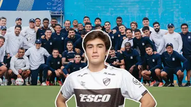 Plantel de Alianza Lima y Juan Pablo Goicochea en Platense (Foto: Alianza Lima)
