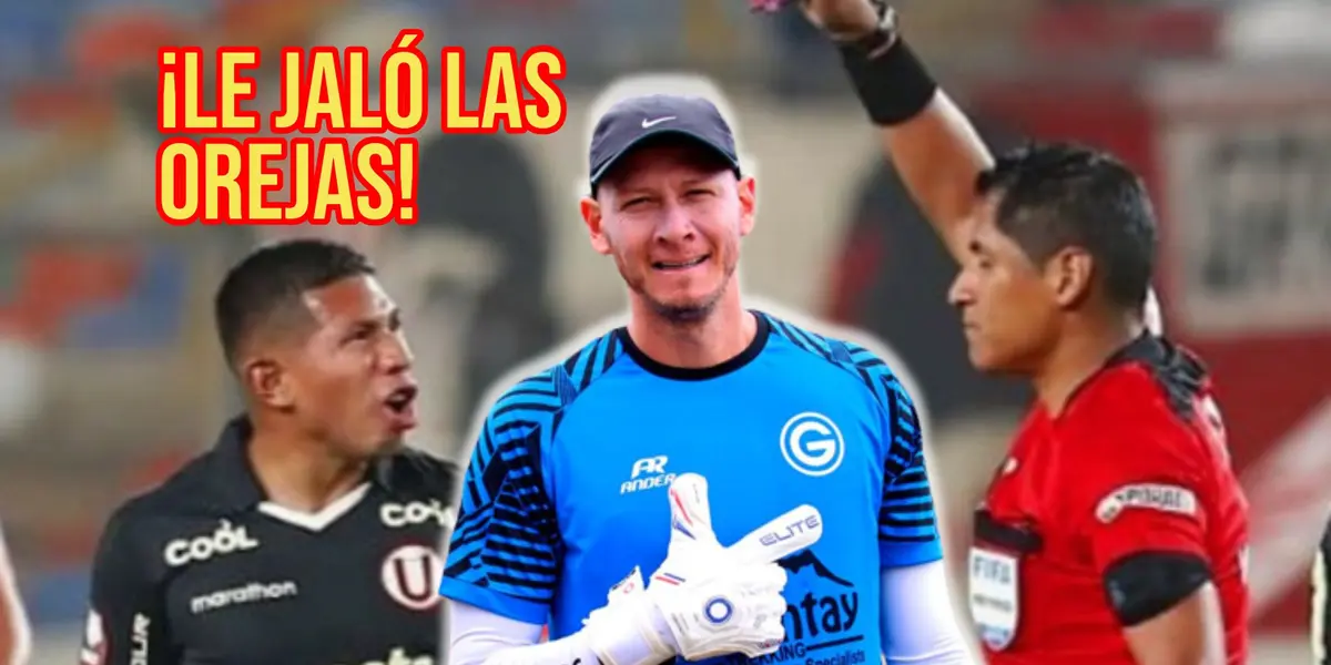 Portero de Garcilaso le dio un fuerte jalón de orejas a Flores, tras su tonta expulsión.