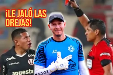 Portero de Garcilaso le dio un fuerte jalón de orejas a Flores, tras su tonta expulsión.