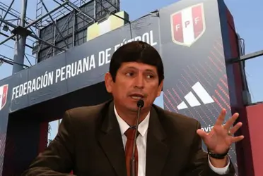 Presidente de la Federación Peruana de Fútbol y un reportaje que lo pondría contra las cuerdas. 