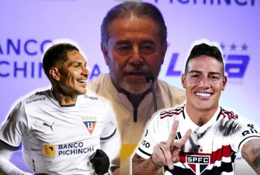Presidente de LDU de Quito, remarcó la jerarquía que tiene Paolo Guerrero previo al partido con Sao Paulo