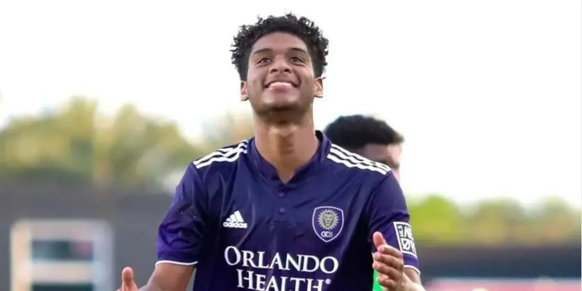 Quembol Guadalupe con la camiseta del Orlando City de USA. (Foto: Infobae)