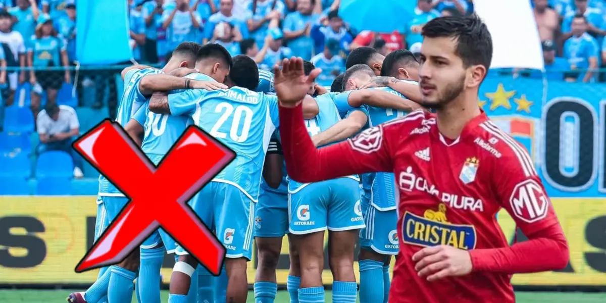 Rafael Lutiger y detrás jugadores de Sporting Cristal reunidos