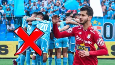 Rafael Lutiger y detrás jugadores de Sporting Cristal reunidos