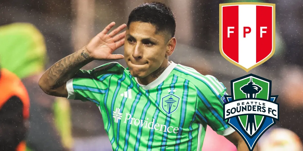 Raúl Ruidíaz celebrando el útlimo doblete que marcó con el Seattle Sounders