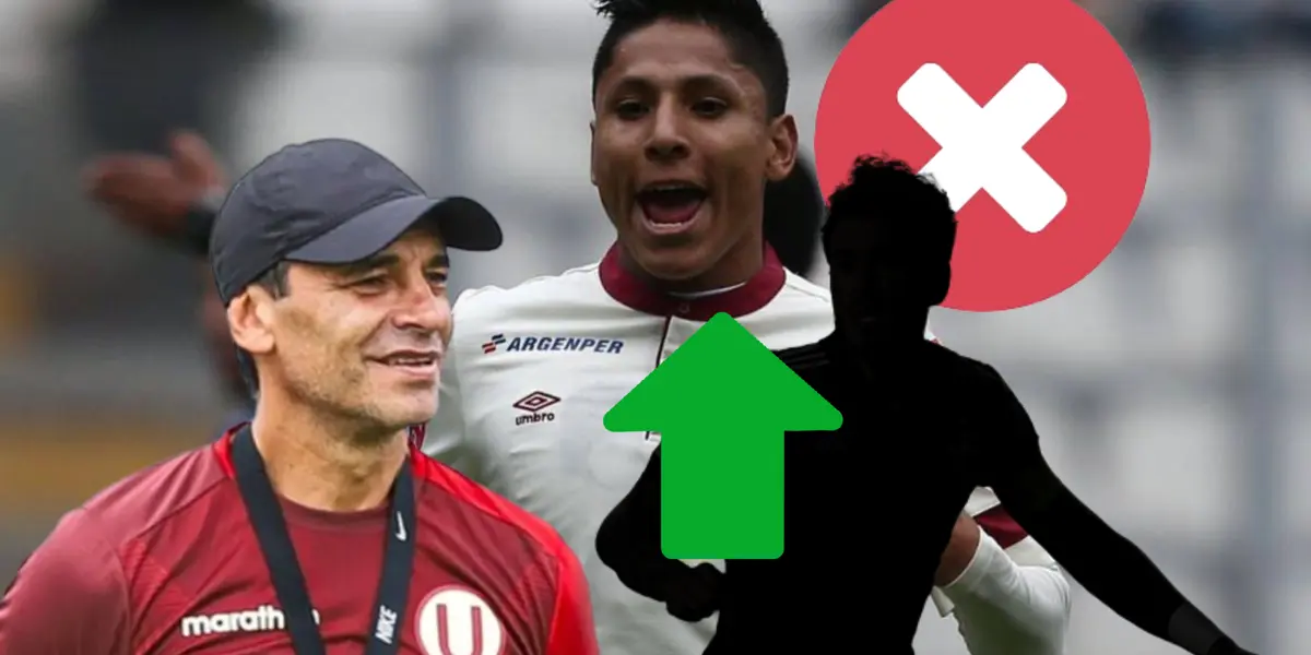 Raúl Ruidíaz gritando y Fabián bustos sonriendo