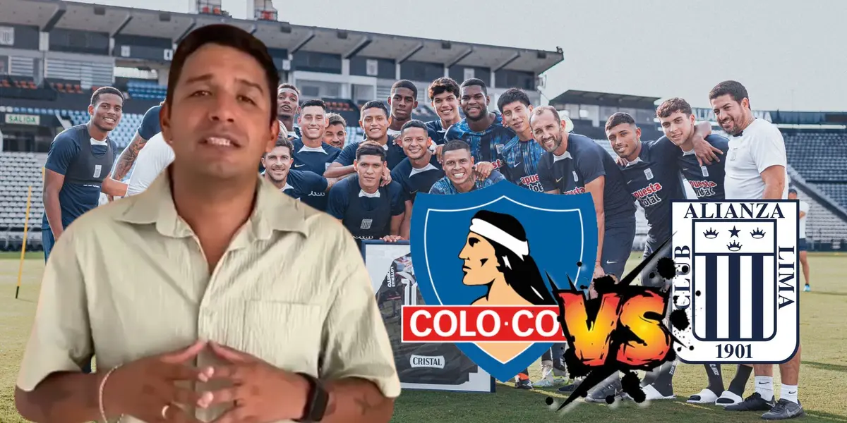 Reimond Manco delante del plantel de Alianza Lima en Matute