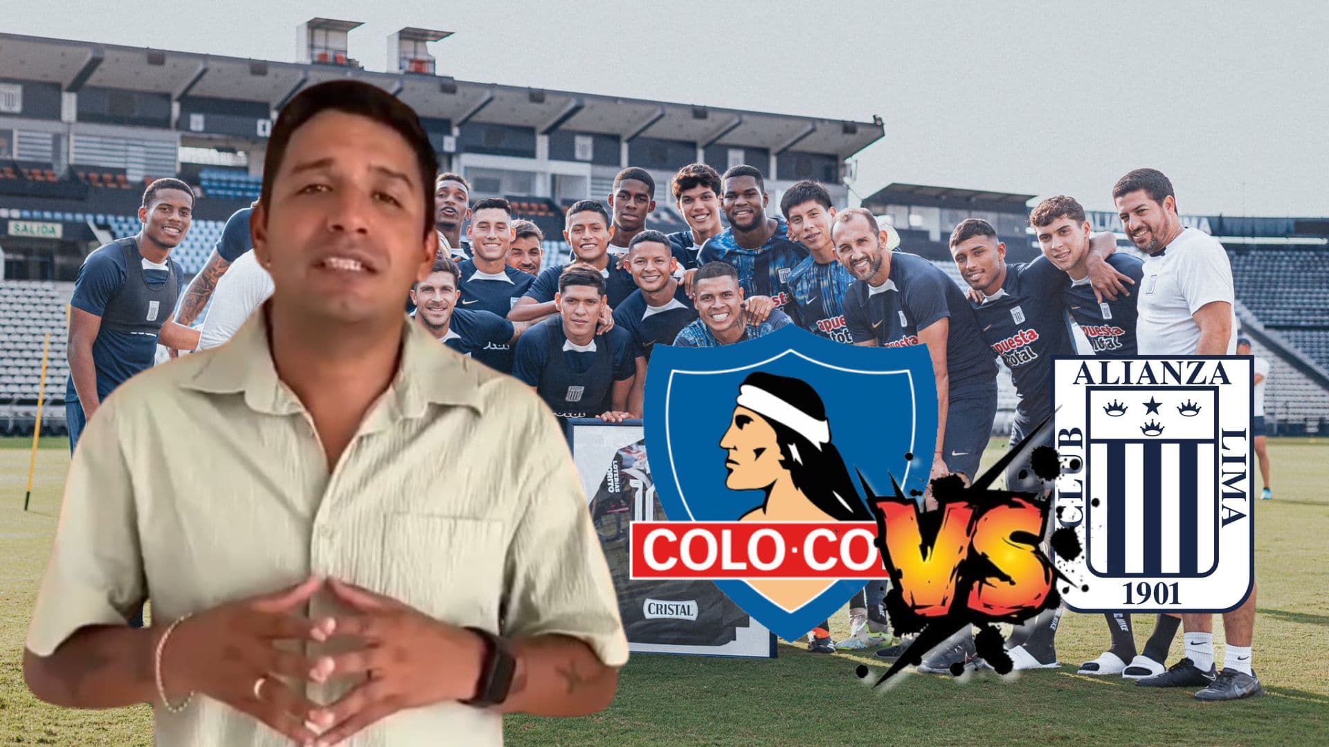 Reimond Manco delante del plantel de Alianza Lima en Matute