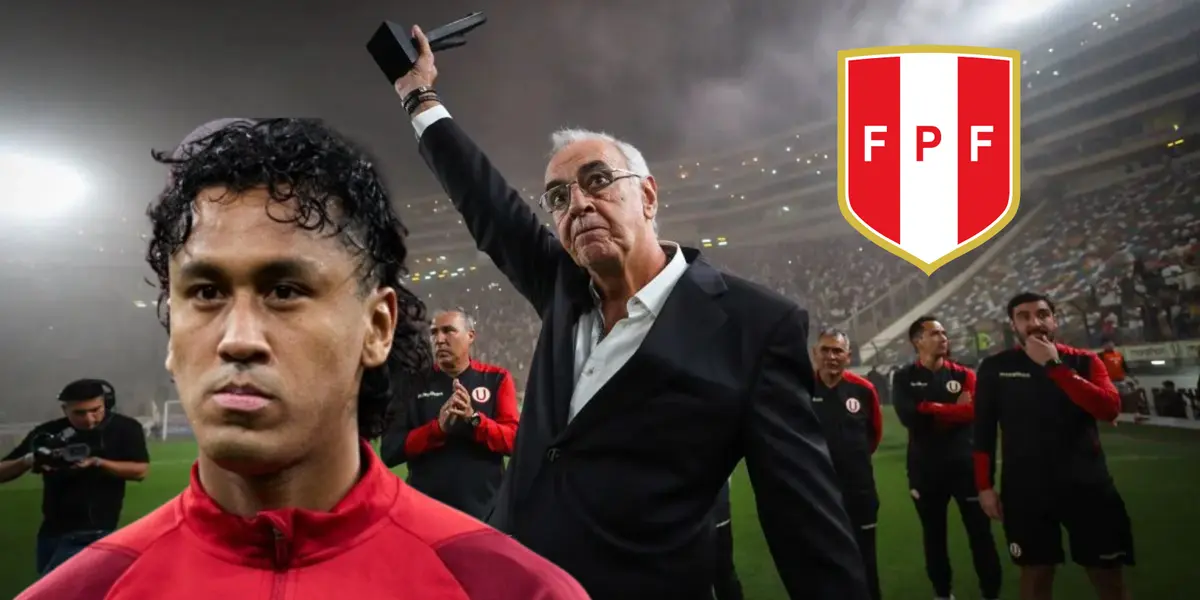 Renato Tapia, al lado Jorge Fossati.