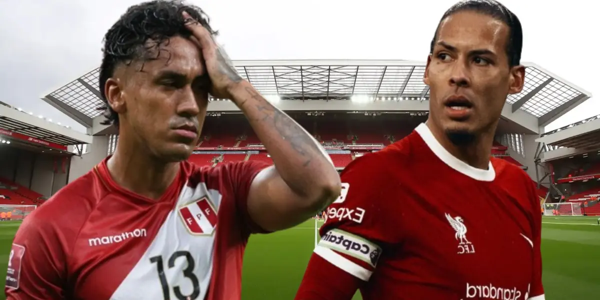 Renato Tapia con la camiseta de Perú y Virgil Van Dijk con la camiseta de Liverpool