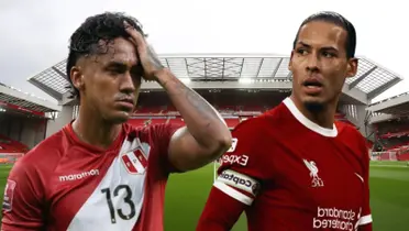 Renato Tapia con la camiseta de Perú y Virgil Van Dijk con la camiseta de Liverpool