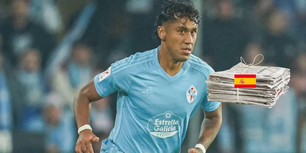 Renato Tapia con la camiseta del Celta