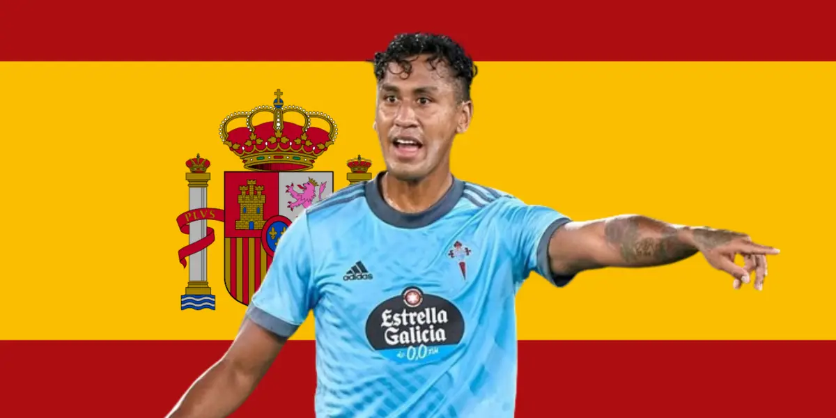 Renato Tapia con la camiseta del Celta.