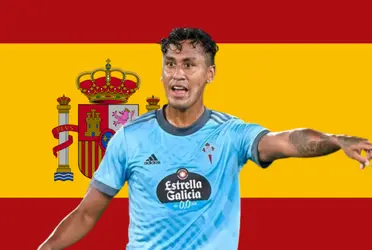 Renato Tapia con la camiseta del Celta.