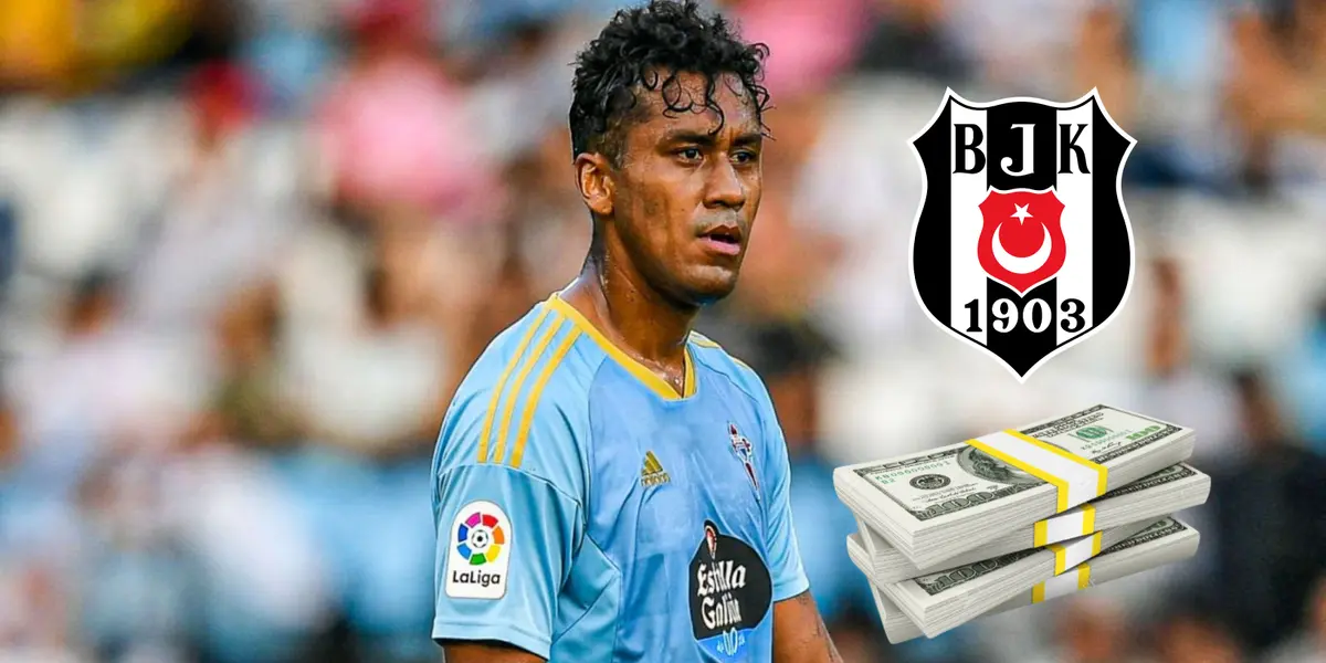 Renato Tapia con la camiseta del Celta.