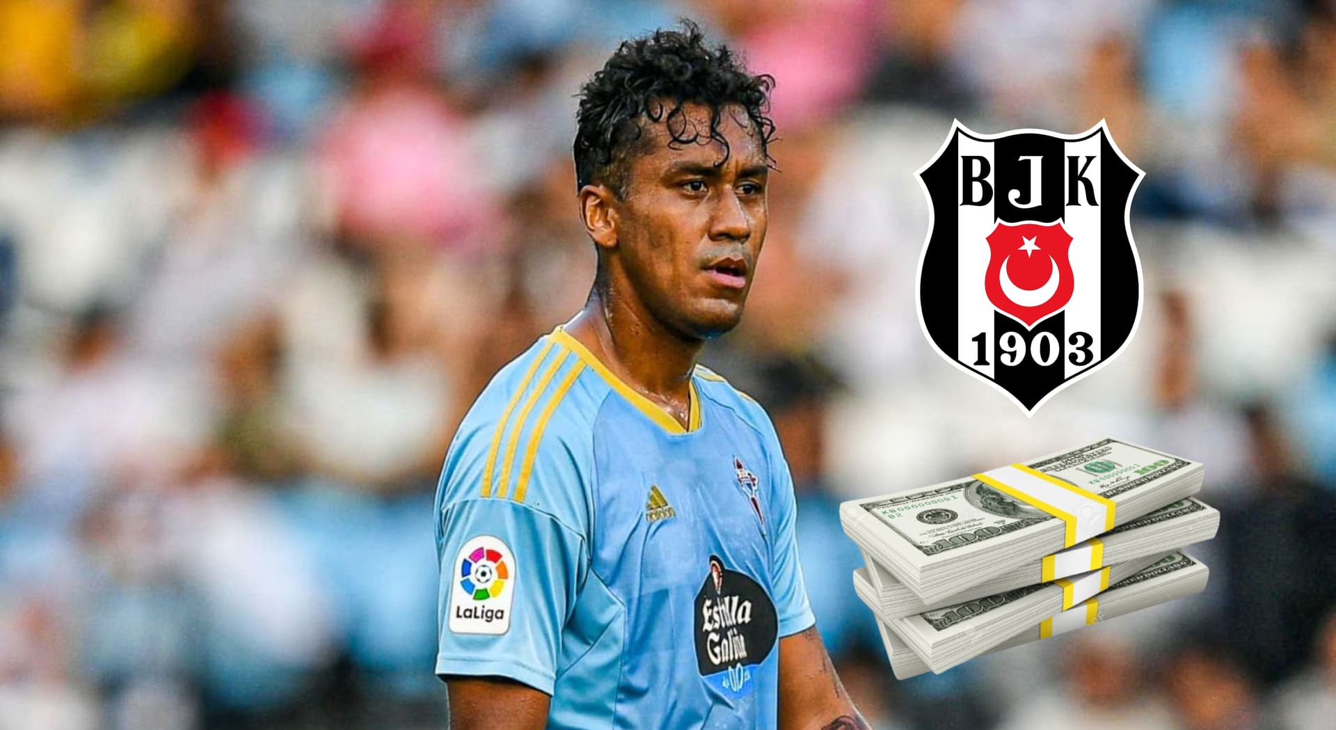 Renato Tapia con la camiseta del Celta.