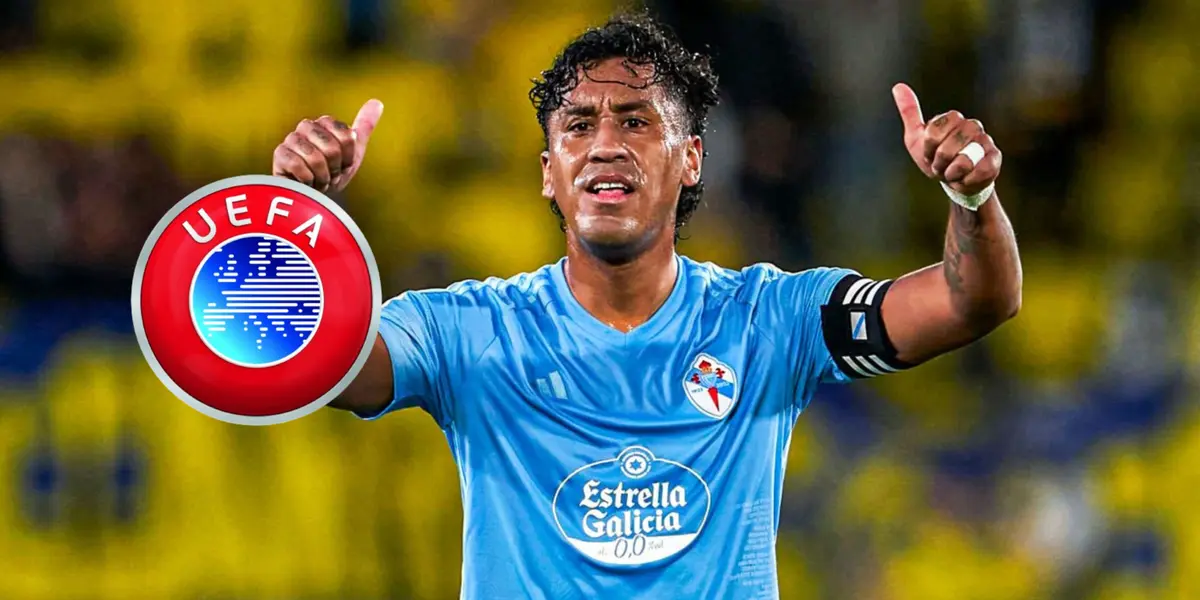 Renato Tapia con la camiseta del Celta de Vigo.