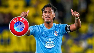 Renato Tapia con la camiseta del Celta de Vigo.