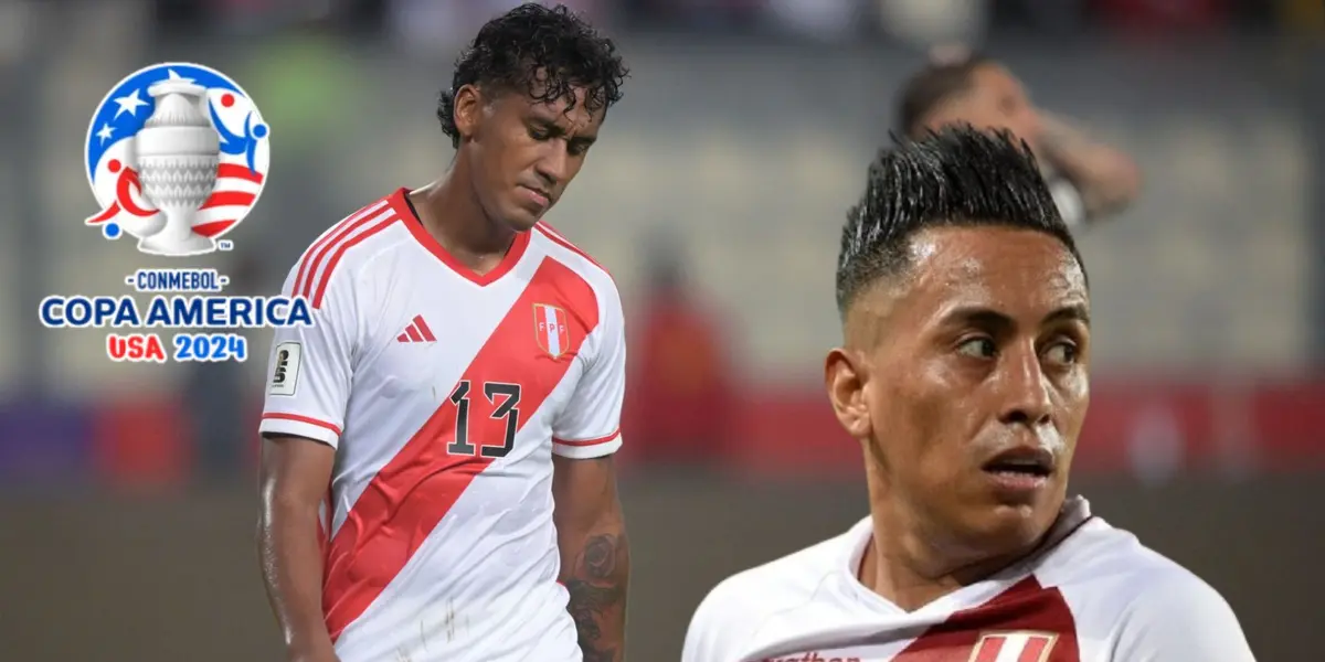 Renato Tapia enojado, delante Christian Cueva mirando al costado