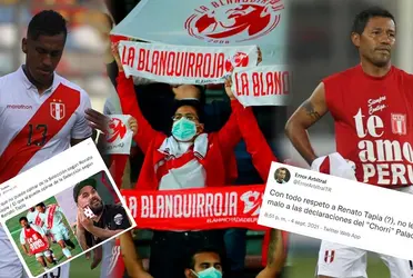Renato Tapia generó polémica en redes sociales tras contestarle una crítica al Chorri Palacios y parte de la hinchada se puso en su contra.