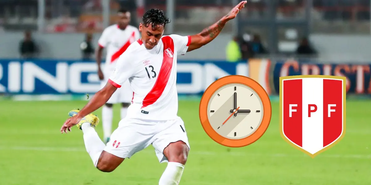 Renato Tapia jugando para la Selección Peruana