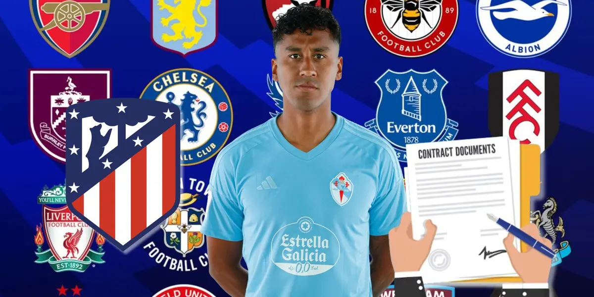 Renato Tapia posando con la camiseta del Celta de Vigo