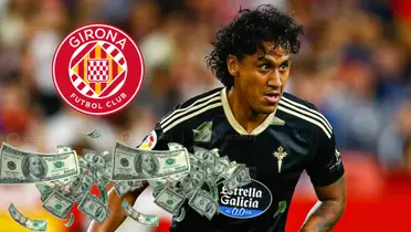 Renato Tapia vistiendo la camiseta del Celta de Vigo