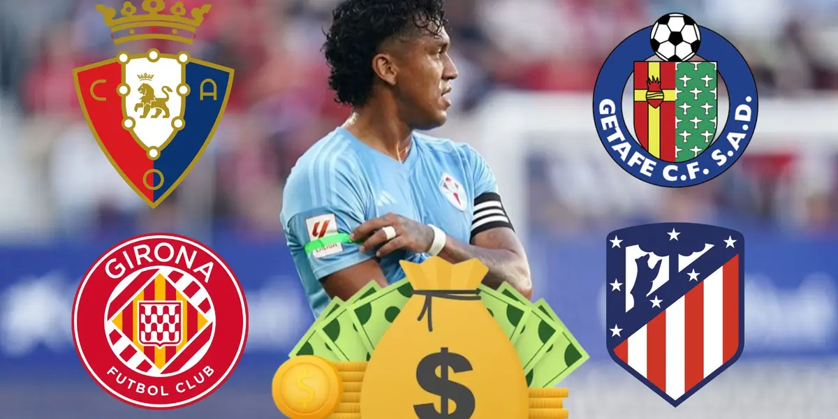 Renato Tapia vistiendo la camiseta del Celta de Vigo y distintos clubes de la Liga Española