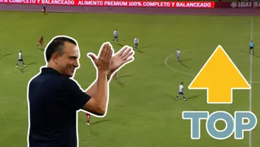 Restrepo aplaudiendo mientras Alianza Lima juega ante Huancayo (Foto: Captura)