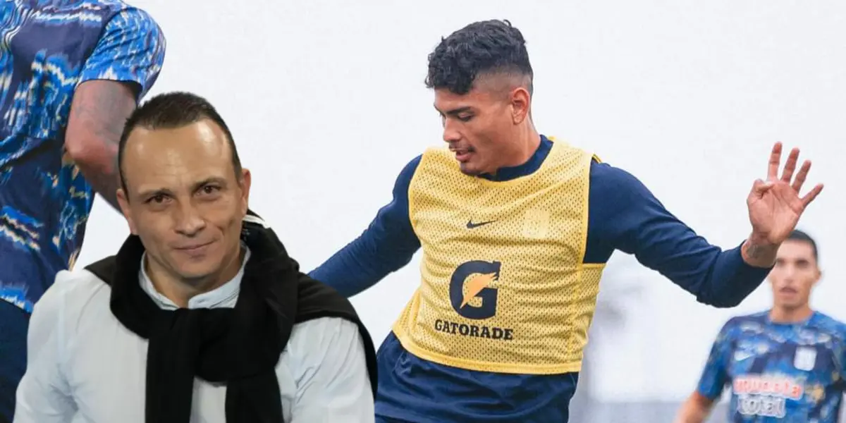 Restrepo sonriendo y los jugadores de Alianza entrenando (Foto: Alianza Lima)