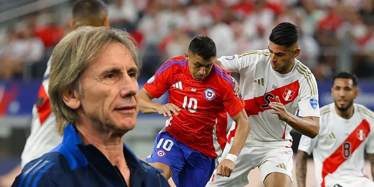 Ricardo Gareca - Alexis Sánchez - Carlos Zambrano (Foto: Conmebol)