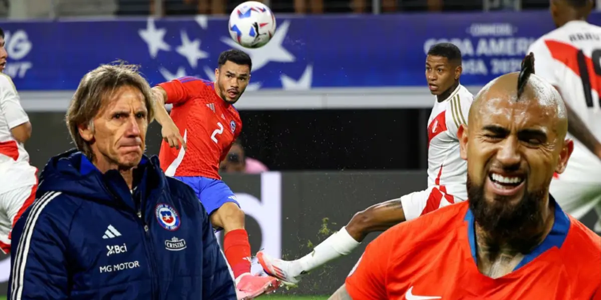 Ricardo Gareca - Arturo Vidal (Foto: Conmebol)