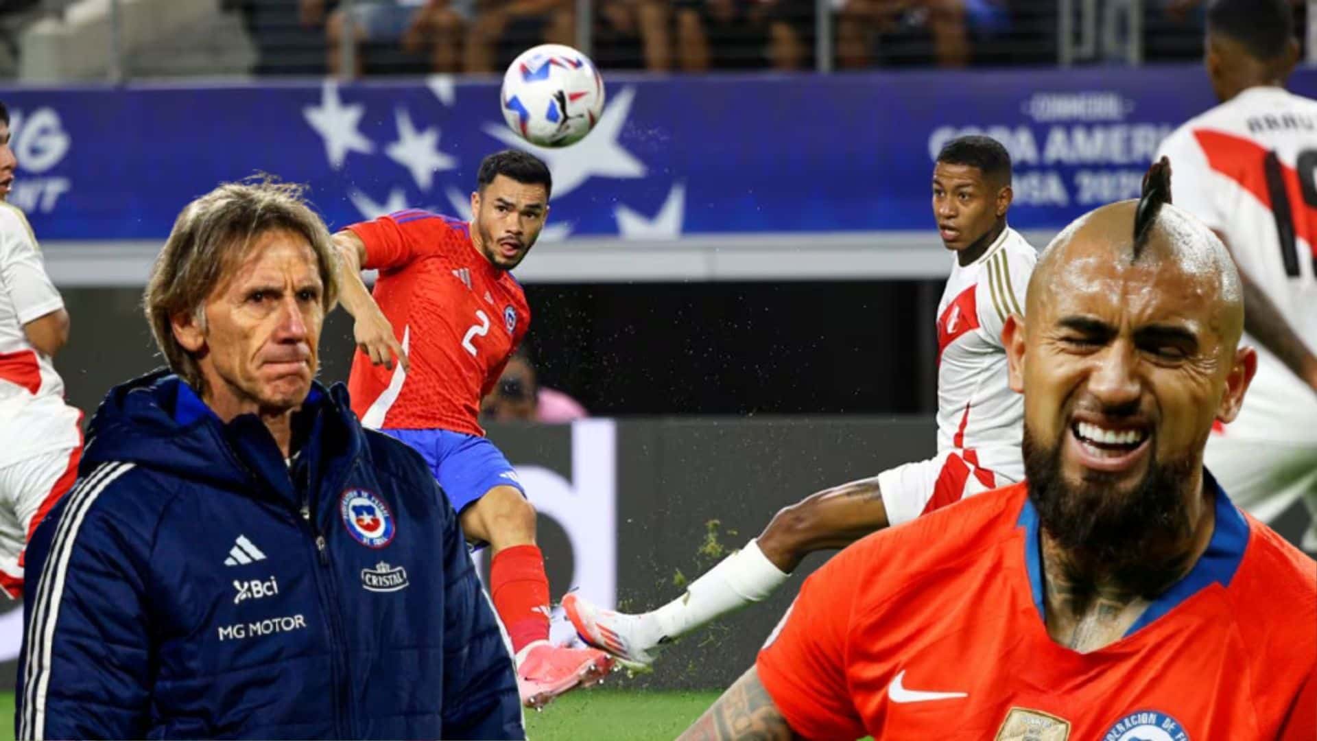 Ricardo Gareca - Arturo Vidal (Foto: Conmebol)