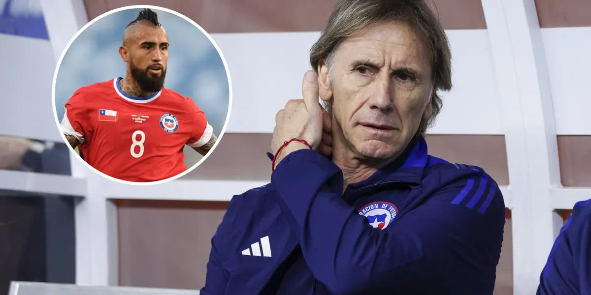 Ricardo Gareca - Arturo Vidal (Foto: Deporte Total USA)